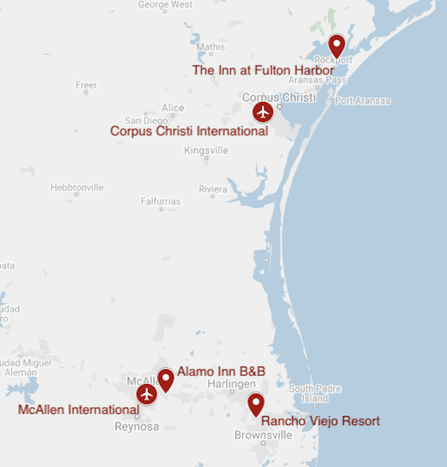 Map for South Texas Birding & Nature